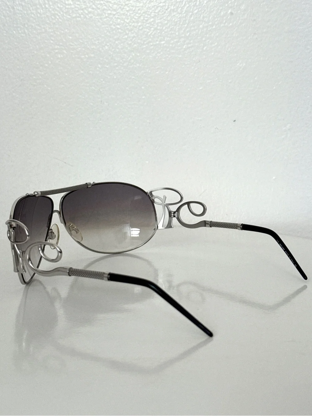 ROBERTO CAVALLI Beid 850S E98 Silver Womens Aviator Gradient Sunglasses 70-8-115